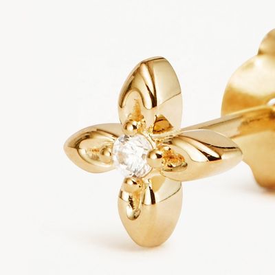 925er Sterling Silber Blumen Ohrstecker, kleine Größe für den täglichen Gebrauch