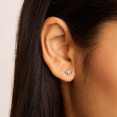 925er Sterling Silber Blumen Ohrstecker, kleine Größe für den täglichen Gebrauch