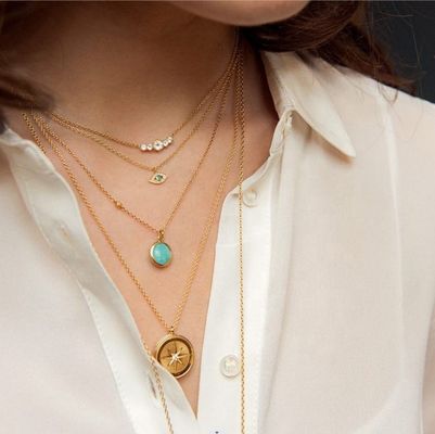 Goldplattierte 925 Sterling Silber Rubin Edelstein Halskette mit Kabelkette