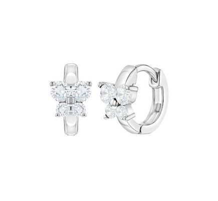 Saphire Kubik Zirkon Schmetterling Huggies Ohrringe zum Geschenk Anlass