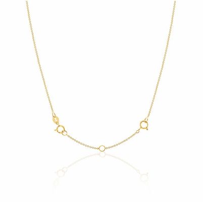Gold beschichtet 925 Sterling Silber Armband und Halskette Kettenverlängerer für Jahrestag
