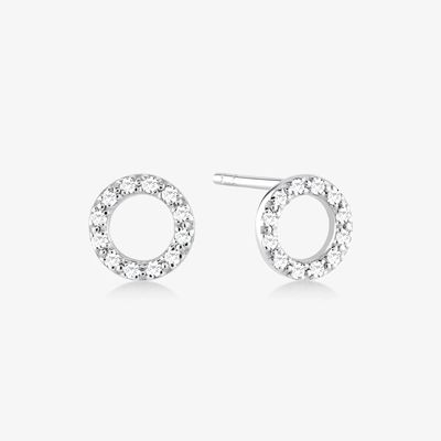 18K Goldplattiert 925 Sterling Silber Klassiker Stud Ohrringe für Mädchen Modeaccessoire