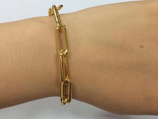18K Goldplattierte Kette für Männer und Frauen Dicke Mode Edelstahl Halsketten