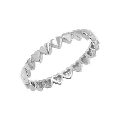 Highly Polished Heart Shape Ring in 925 Sterling Silver Available in US Sizes #4-10