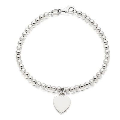Herz und Baum Form Charme Perlen Armband 925 Sterling Silber für Damen Armbänder