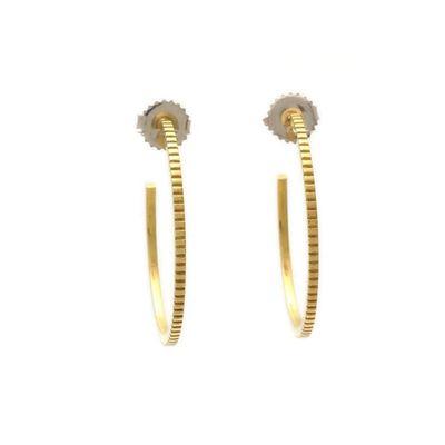Zeitgenössische 925 Sterling Silber 18K Gold Hoop Ohrringe mit Kunden-Logo 30*30mm