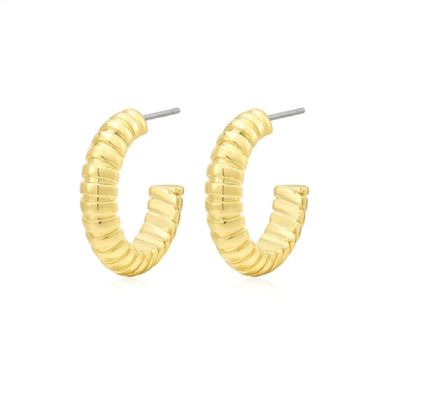 Textured Snake Chain Hoop Ohrring in 925 Sterling Silber für Mädchen Accessoire Box