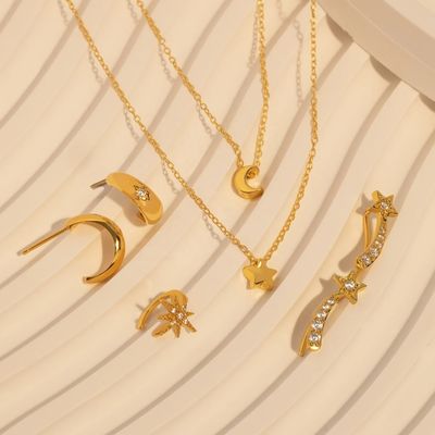 Zertifikat Typ Bewertung durch Dritte 925 Sterling Silber Nordstern Halbknopf Ohrringe