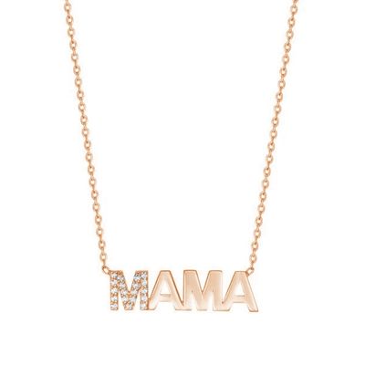 Verlobung 2022 Einzigartiges MAMA 18K Gold Großhandel Muttertag Geschenke 925 Sterling Silber Halskette Schmuck