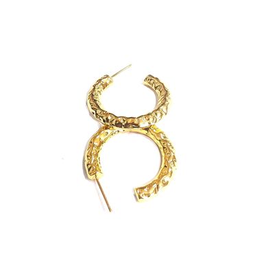 ODM 18K Gold Tube Hoop Ohrringe Gelbgold Tubular Hoop Ohrringe