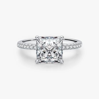 Elegante, handgefertigte, weiße Eisschnitt 925 Sterling Silber Hochzeitsringe