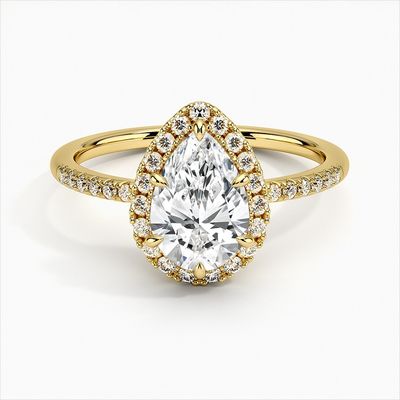 925 Sterling Silber Halo Weißgold Verlobungsringe
