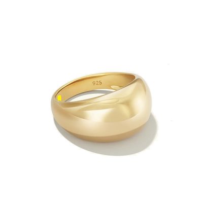 Fettfester Entwurf 925 Sterling Silber Dome Ring