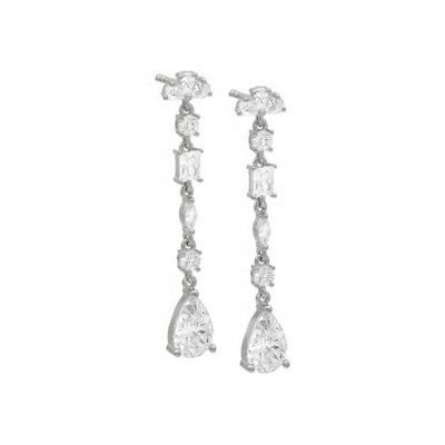 Religiöse Inspiration S925 Sterling Silber Edelstein Drop Ohrringe in 18K Goldplattierung