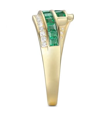 Smaragd-Rubin-Frauen-Diamant-Ringe Größe 6 - Größe 10