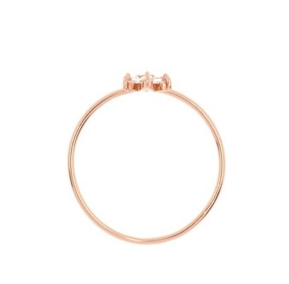 Elegant 18K Gold Vermeil Vier Topaz Edelsteine Blüte 925 Sterling Silber Ringe