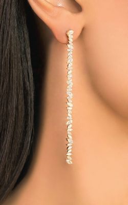 Schmuck Custom andere Ohrringe Typ Long Silberplattierung Ohrringe mit Marquis CZ Stein