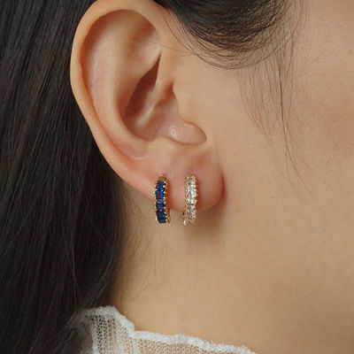 925 Sterling Silber Prinzessin Grün CZ Diamant Ohrringe für Frauen modernen Look