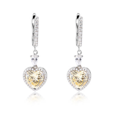 OEM Liebesherz Diamant Ohrringe 925 Sterling Silber Liebesherz Ohrringe