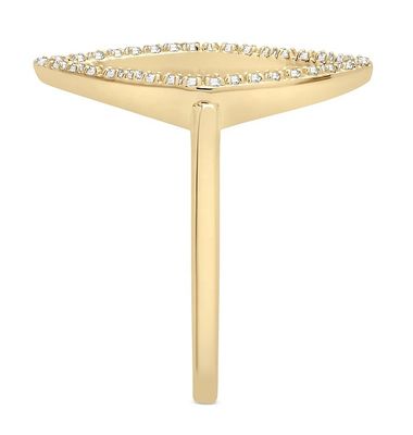Verlobung Weiß CZ Rhombus Erklärung Ring Gold 925 Sterling Silber Schmuck für Frauen