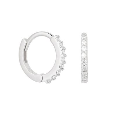 ODM 925 Sterling Silber Hoop Ohrringe Mittel mit Klein 18K Gold Vermeil Plattierung