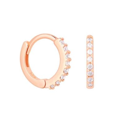 ODM 925 Sterling Silber Hoop Ohrringe Mittel mit Klein 18K Gold Vermeil Plattierung