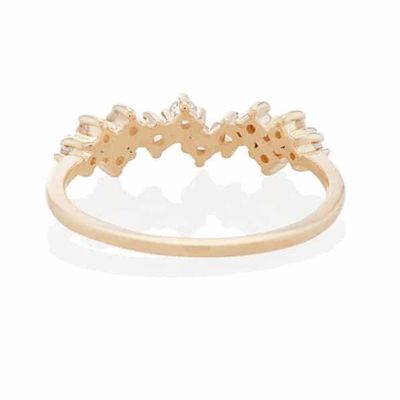 925 Sterling Silber Schmuck Prong Set Mini Clear CZ Band Ringe für Frauen Sterling
