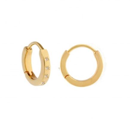 Stylische Ohrringe 14K Gold Vermeil Stern Set Diamant Umarmungsringe für mühelosen Stil