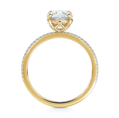 925 Sterling Silber Brasiliens Runde Weiß CZ Verlobungsring Feinschmuckzubehör