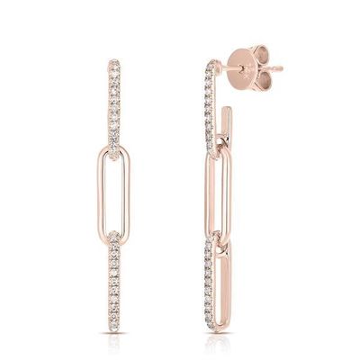 Retro-Zapfringe Rechteck-Kette-Ohrringe in 925 Sterling Silber für die Damen-Nacht