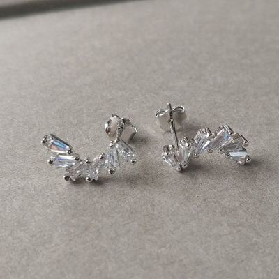 Zirkonie-Ohrstöpsel für Frauen Vermeil Schmuck Eisaugenringe