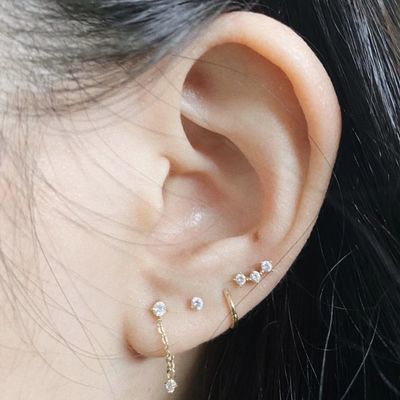 OEM Constella Stud Ohrringe 925 18k Weißgold Stud Ohrringe