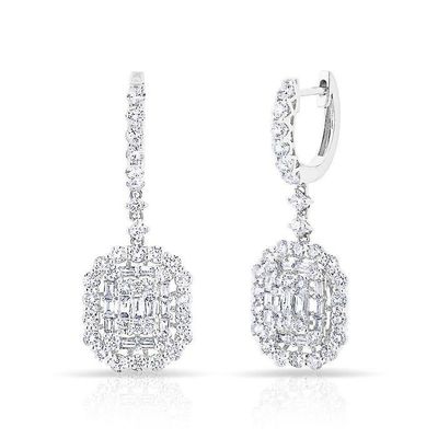 Weiße Ohrringe aus 925 Sterling Silber für Verlobung und Hochzeit