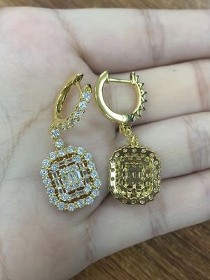 Weiße Ohrringe aus 925 Sterling Silber für Verlobung und Hochzeit