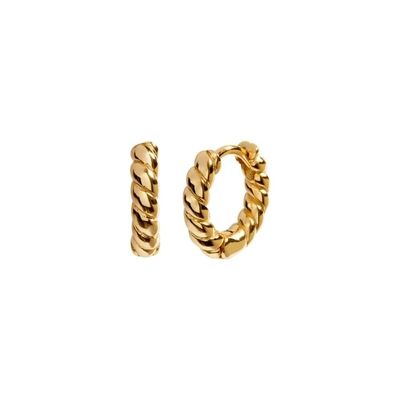 18K-Gold-Aufschrift Hoop Ohrringe Aufschrift 925 Sterling Silber-Ohrringe