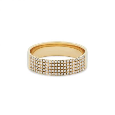 Micron Pave CZ 18K vergoldete Edelsteinringe Zigarre 925 Sterling Silber