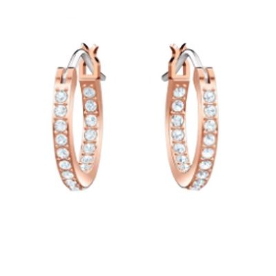 Elegante Ohrringe Blau Weiß Cz 925 Sterling Silber Dangle Hoop Ohrringe für Frauen