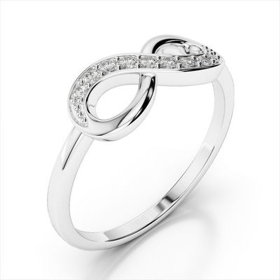 Handgefertigte Infinity 925 Sterling Silber Damenringe