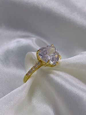Micro Insert Inlay Technologie Herz geschnitten CZ Stein 925 Sterling Silber Verlobungsringe