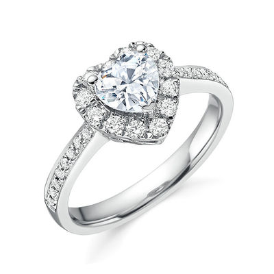 Messing Kreative Herzform Klar CZ 925 Sterling Silber Ewigkeit Band Ringe für Frauen Schmuck