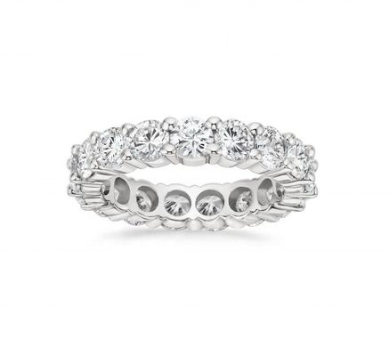 925 Sterling Silber Eternity Bands Ring Rhodiumplattiert Handgemachte Ringe Technischer Schmuck