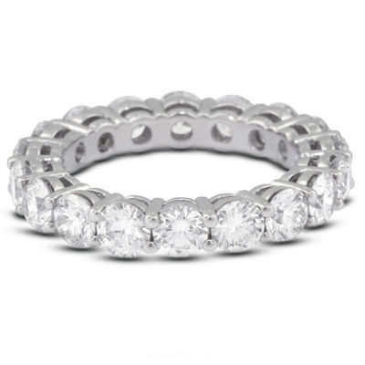925 Sterling Silber 4mm CZ Eternity Band Ring Öko-freundlich Ja Plattierung Rose Gold