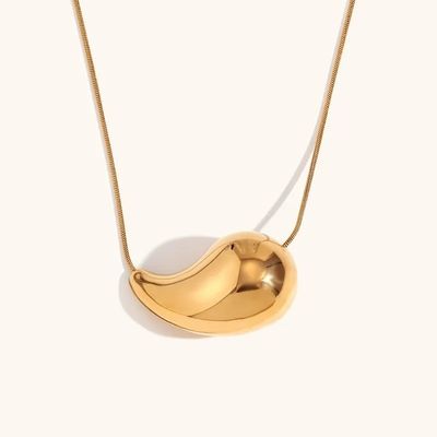 Customisierte 18K Gold Tränendropfkette 45+5cm Messing Tränendropfkette
