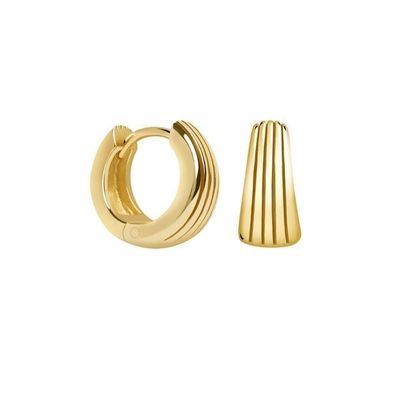 ECO 925 Sterling Silber Huggie Ohrringe Weißgold für den Jahrestag