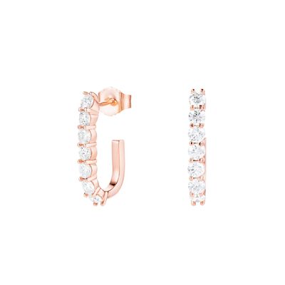 Trendy 925 Sterling Silber 14k Gold Trendy Bend Stud Ohrringe für Frauen Mädchen Schmuck