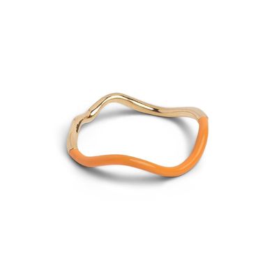 925 Sterling Silber 18k Gold Rosa Emaille Band Ringe für Frauen Mädchen