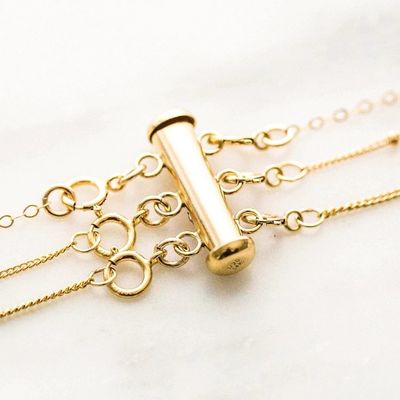 925 Sterling Silber Schmuck Neueste 18K Gold Plattierte Schichtketten Charme