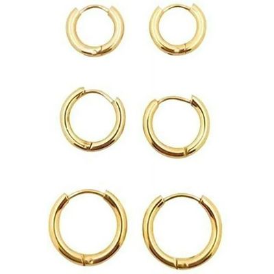 Einfach Rose Gold 8mm Hinged Huggie Kleine Hoop Ehrringe aus Edelstahl für den Abschluss