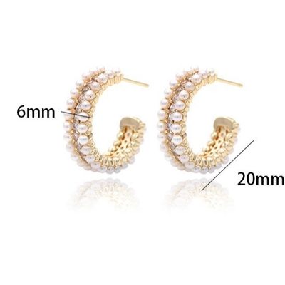 Weibliche Accessoires 925 Sterling Silber Hoop Ohrringe mit Mother of Pearl Clear CZ