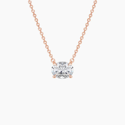 Oval geschnitten 5A Weiß Kubik Zirkonia glänzender Edelstein Anhänger Halsketten für Frauen Klassik Schmuck